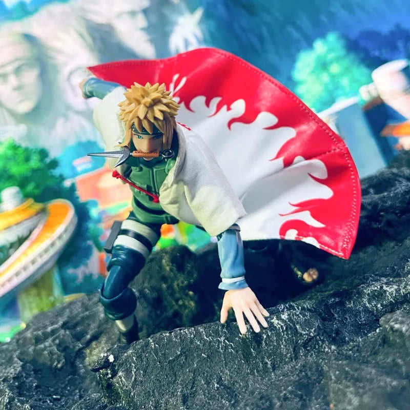 SHF Naruto Shippuden Minato Namikaze Fourth Hokage NARUTOP99 Cape Poseable Action Figure Collectible Toy Model Gift SHF Naruto Shippuden Minato Namikaze Fourth Hokage NARUTOP99 Cape Poseable Action Figure Collectible Toy Model Gift